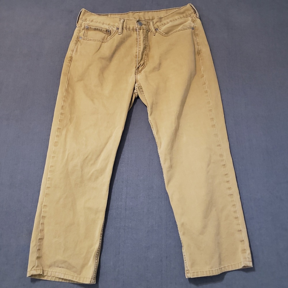Levi's 514‎ Straight Fit Pants Mens 36x32 Tan Cotton Twill Chino Jeans